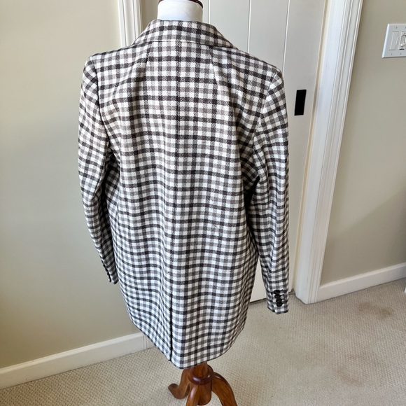Oversized Madewell Larsen Blazer in Brown Buffalo Check Plaid. Large. SOLD OUT - Picture 4 of 12